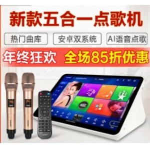 InAndOn音王点歌机家庭KTV触摸五合一功放混响卡拉OK歌家用一体机